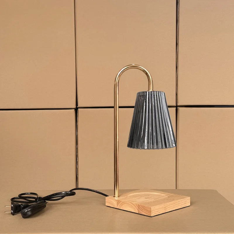 Nordic Modern Candle Table Light LED Table Lamp Wood Base Candles Bedroom Bedside Home Lighting Decoration Fixtures