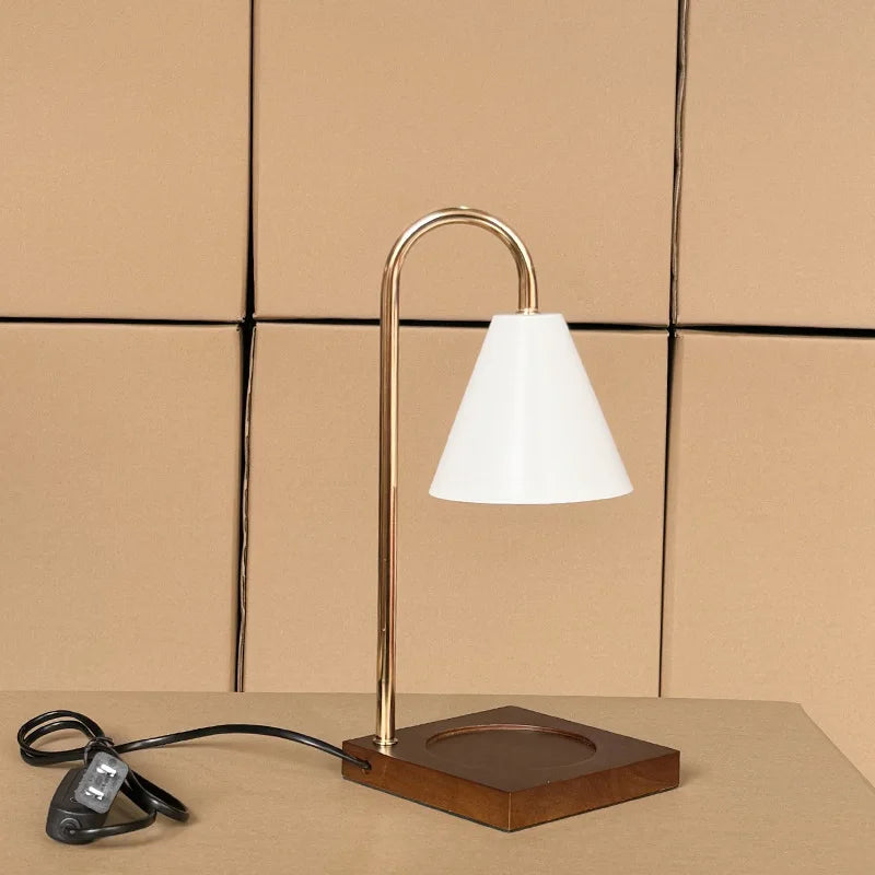Nordic Modern Candle Table Light LED Table Lamp Wood Base Candles Bedroom Bedside Home Lighting Decoration Fixtures