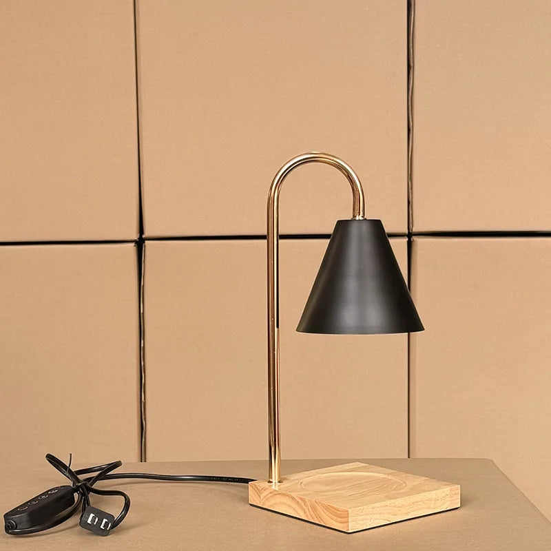Nordic Modern Candle Table Light LED Table Lamp Wood Base Candles Bedroom Bedside Home Lighting Decoration Fixtures