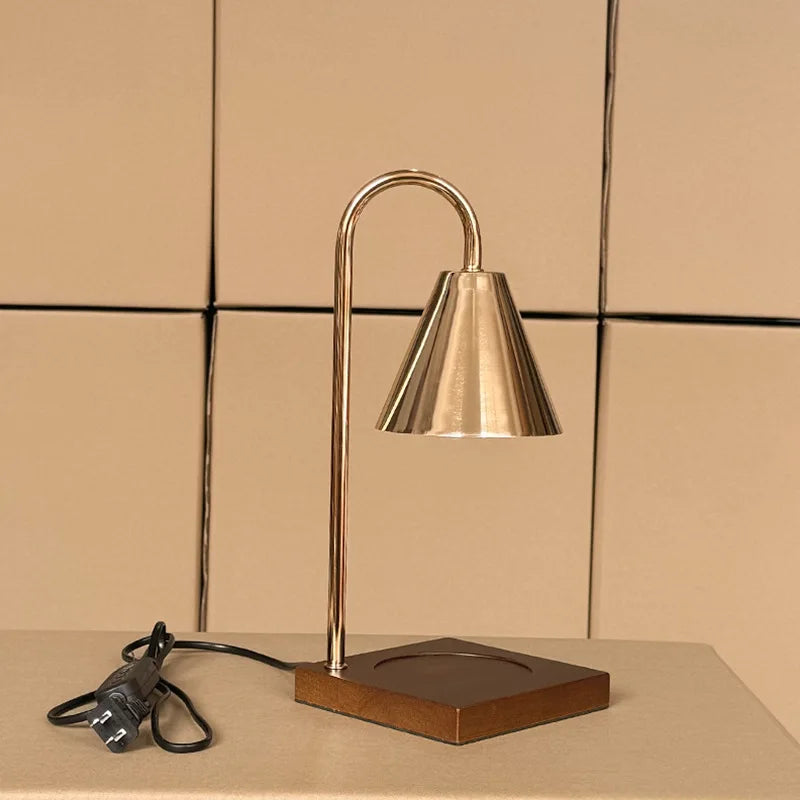 Nordic Modern Candle Table Light LED Table Lamp Wood Base Candles Bedroom Bedside Home Lighting Decoration Fixtures