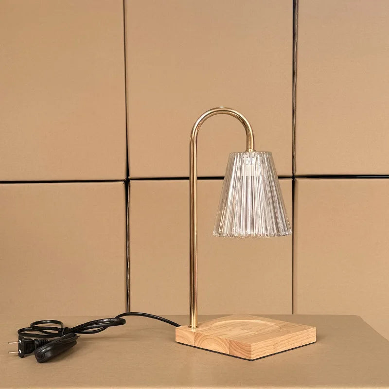 Nordic Modern Candle Table Light LED Table Lamp Wood Base Candles Bedroom Bedside Home Lighting Decoration Fixtures