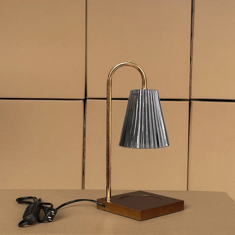 Nordic Modern Candle Table Light LED Table Lamp Wood Base Candles Bedroom Bedside Home Lighting Decoration Fixtures